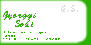 gyorgyi soki business card