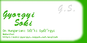 gyorgyi soki business card